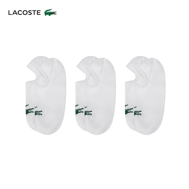 LACOSTE法国鳄鱼男女同款时尚logo印花舒适短袜|RA7872