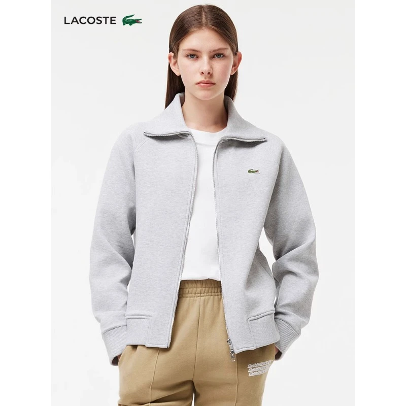 LACOSTE法国鳄鱼女装春秋款时尚简约休闲拉链卫衣外套|SF2961