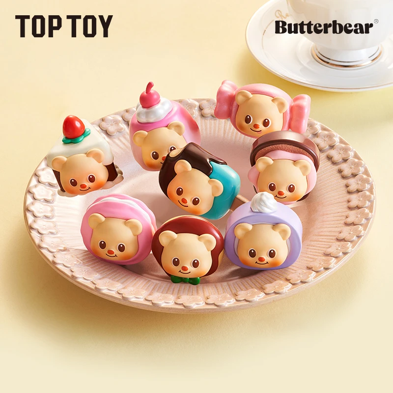 TOPTOY 黄油小熊MINI下午茶系列磁吸手办潮玩正版盲盒周边礼物