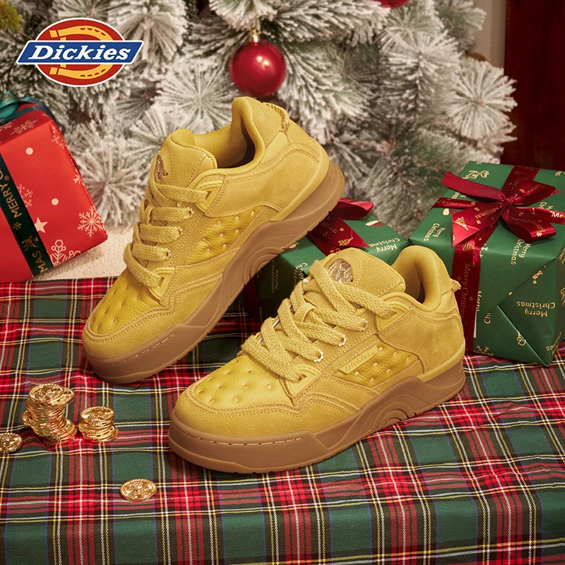 Dickies圣诞限定款情侣板鞋休闲百搭潮流鞋子冬季时尚厚底增高鞋