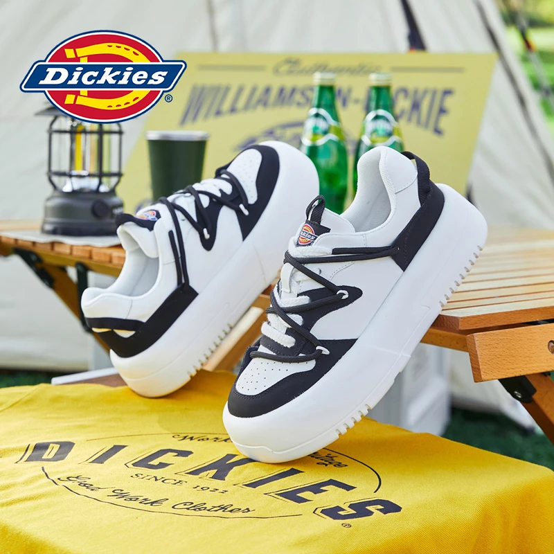 Dickies2023秋季新款运动休闲板鞋厚底增高橡胶女鞋潮鞋百搭透气