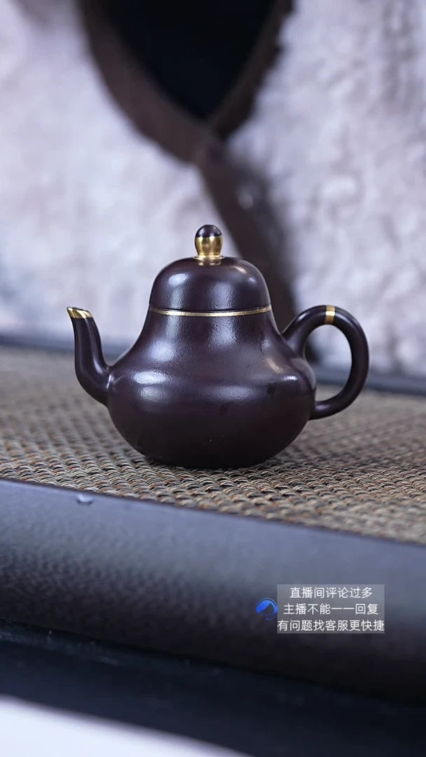 【闪购商品】紫砂茶壶吴勇军紫泥描金思婷130cc