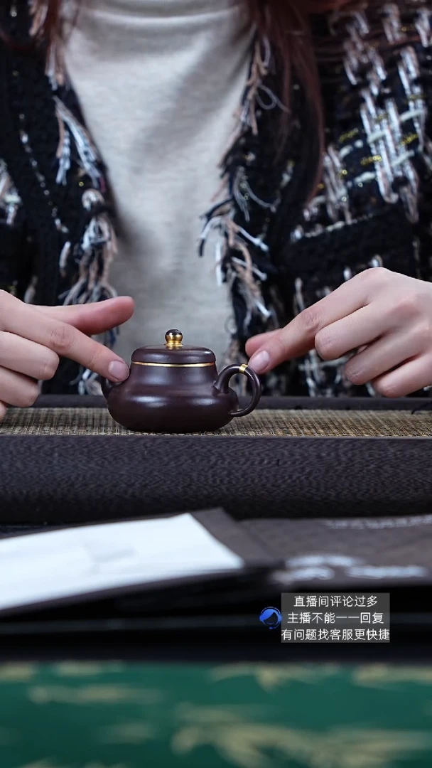 【闪购商品】紫砂茶壶吴勇军紫泥描金君德100cc