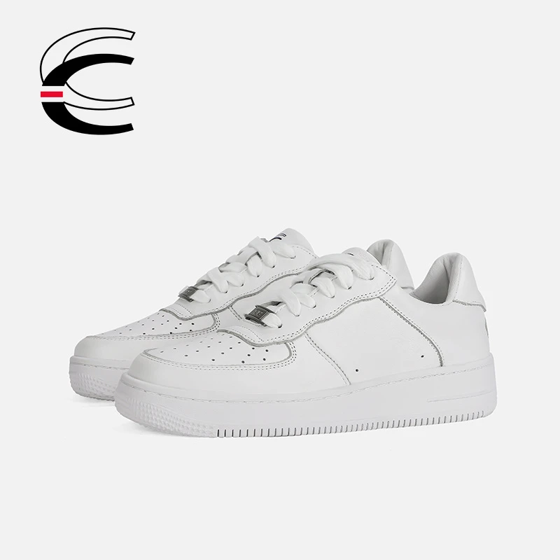CC女鞋2023春季新款商场同款软牛皮舒适时尚休闲小白鞋CC2252088