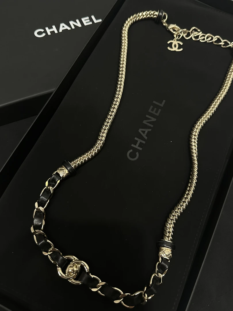 95新 Chanel/香奈儿 21S蛇骨皮穿链腰链/JJ4073018