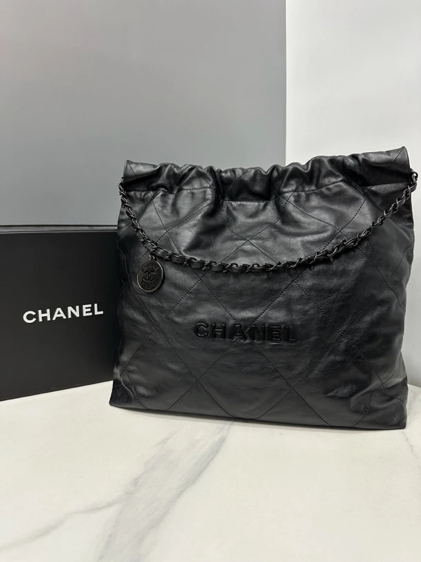 95新  街角/香奈儿so black 22bag 芯片35cm/JJ4010801
