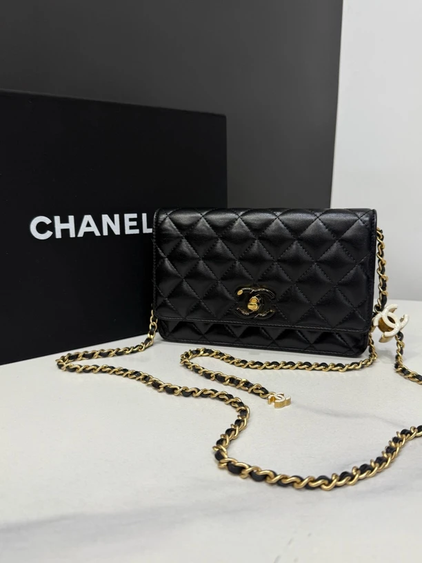 99新 Chanel/香奈儿 24A珐琅调节扣Woc包芯片19cm/JJ04120801