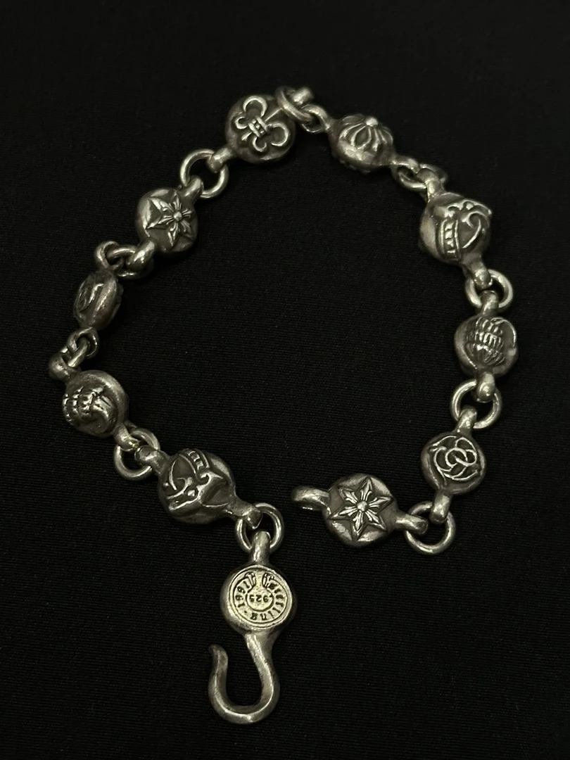 95新 Chrome Hearts/克罗心 多元素挂钩手链/JJ4080605