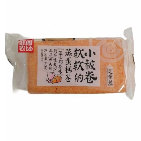 休闲农场小被卷蒸蛋糕卷芝士奶茶味 70g