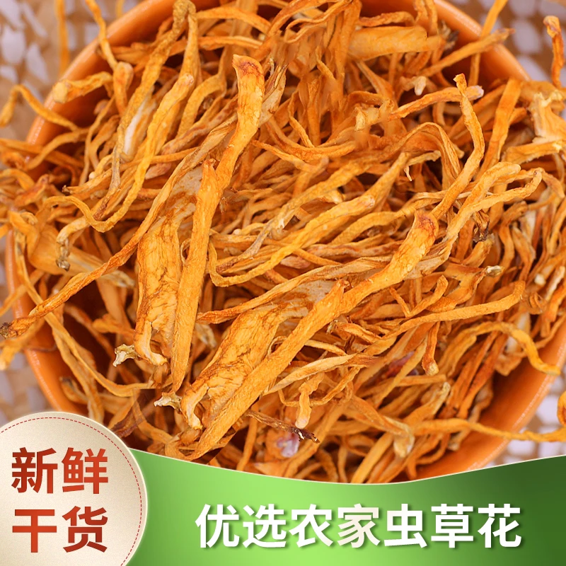 虫草花干货新鲜金蛹北虫草菇孢子头农户批发煲汤食材