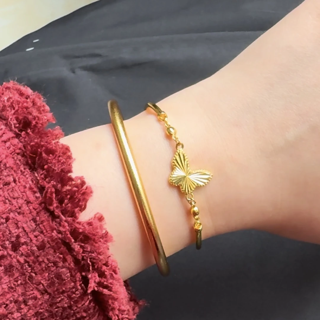 合金手链 弯管蝴蝶手链