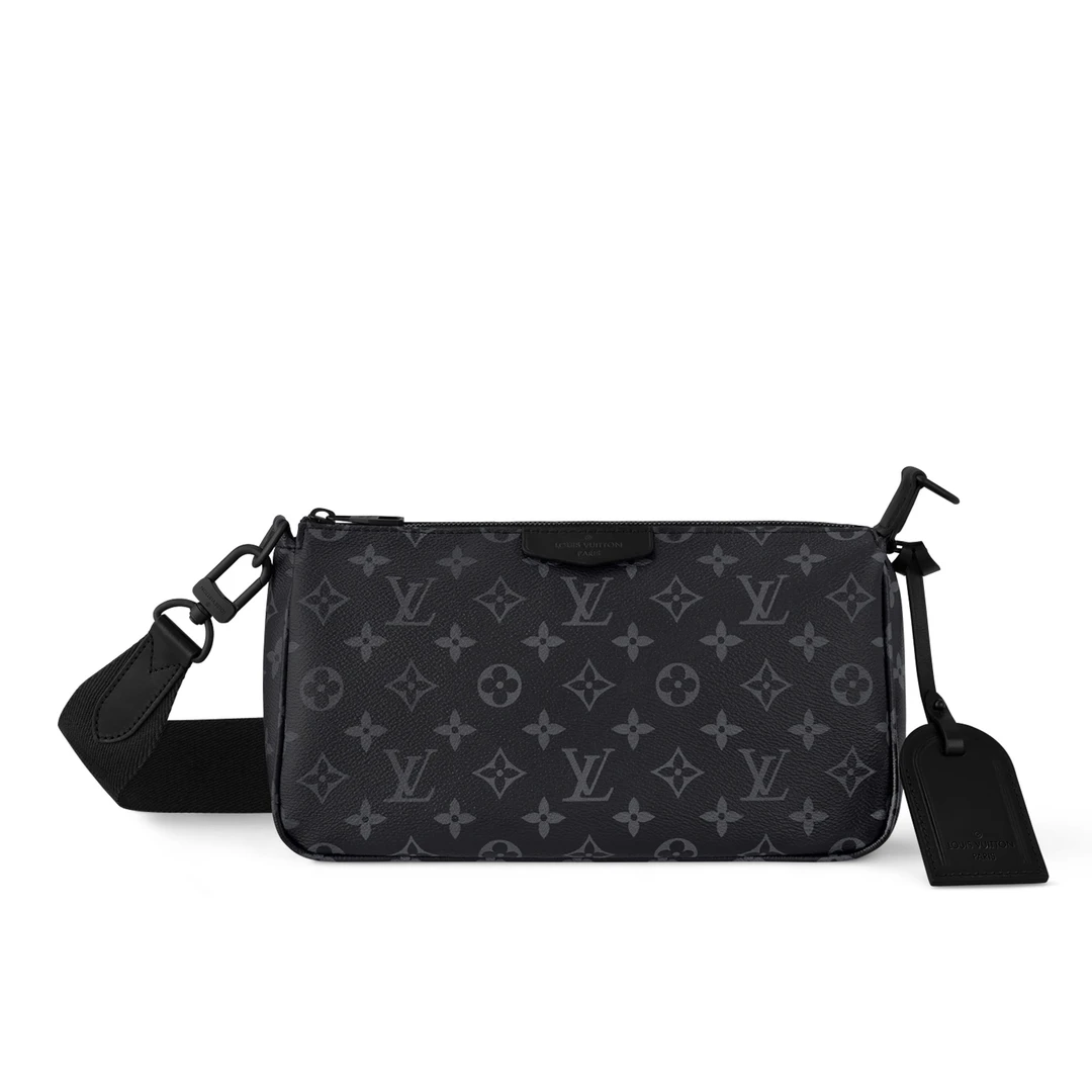 全新代购 LV/路易威登 黑老花 POCHETTE XL 单肩包