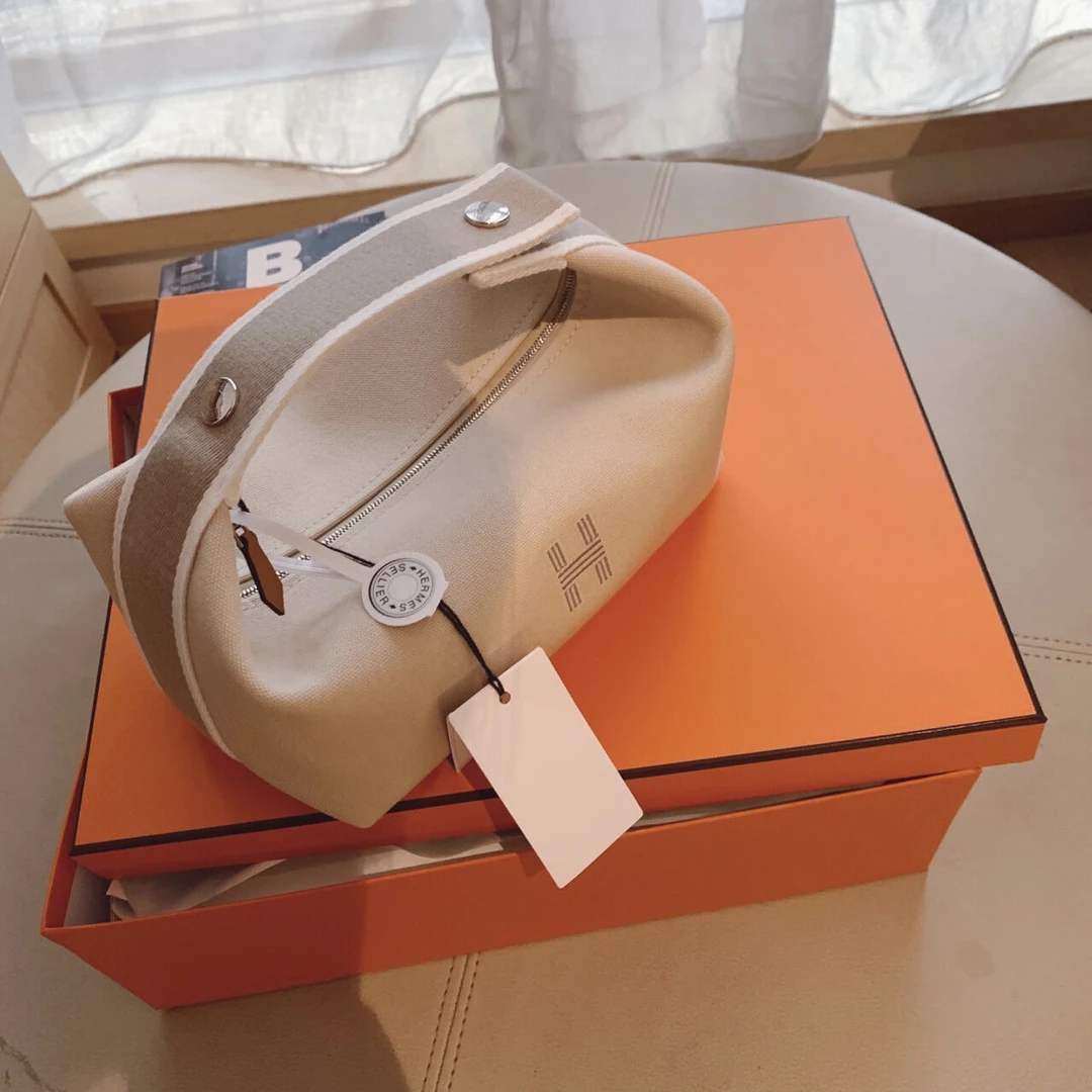 Hermes/爱马仕 饼干色 birde 饭盒包 带手提袋