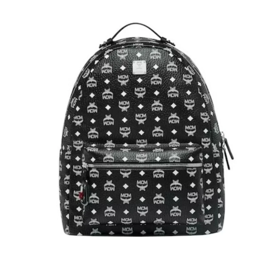 99新 MCM mcm/ 黑色老花双肩包