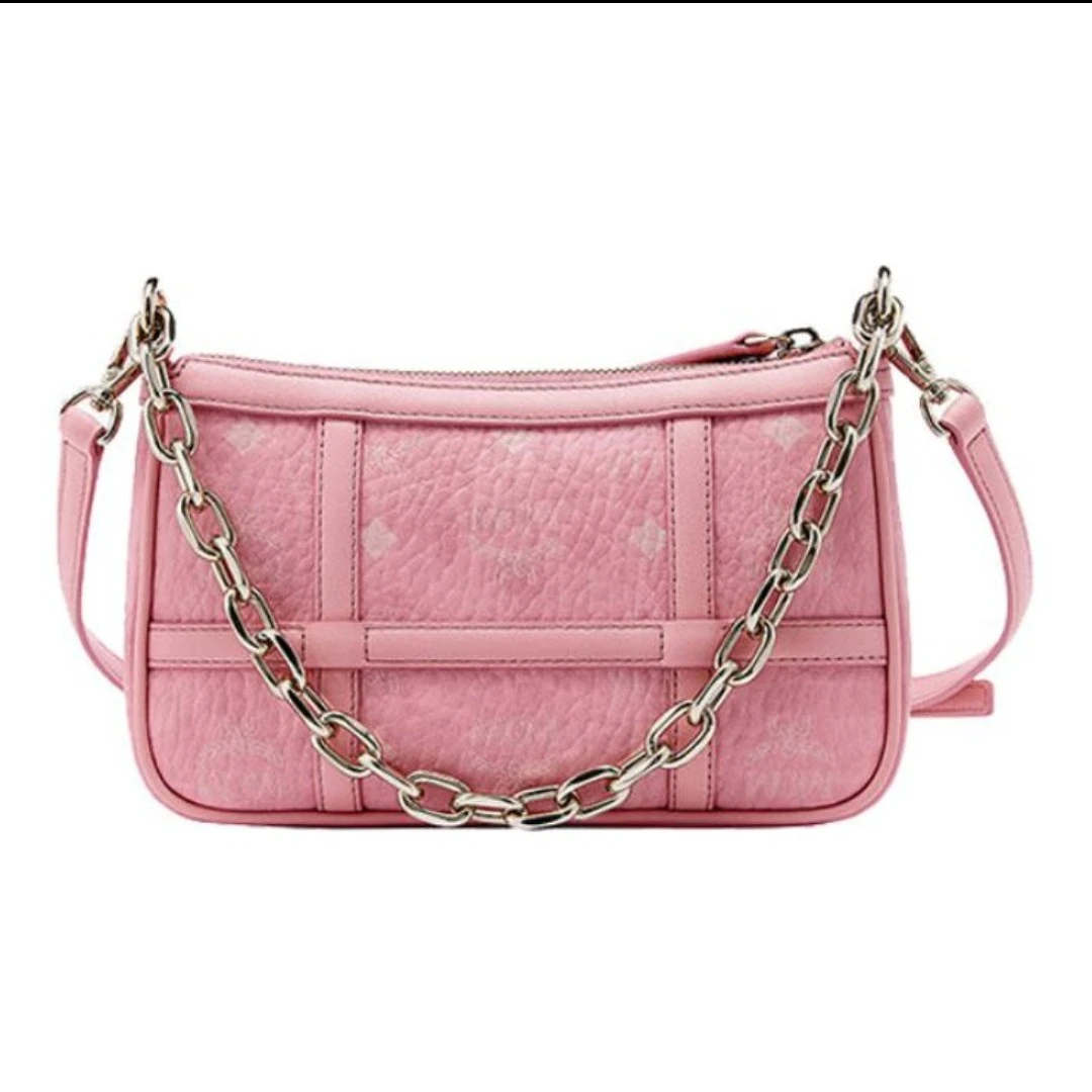 99新 MCM Mcm 粉色单肩包W19472