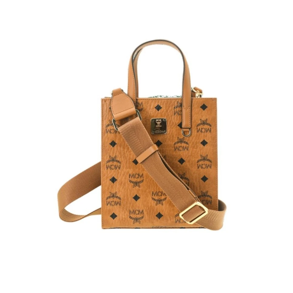 99新 MCM Mcm/ 干邑色琴谱单肩包