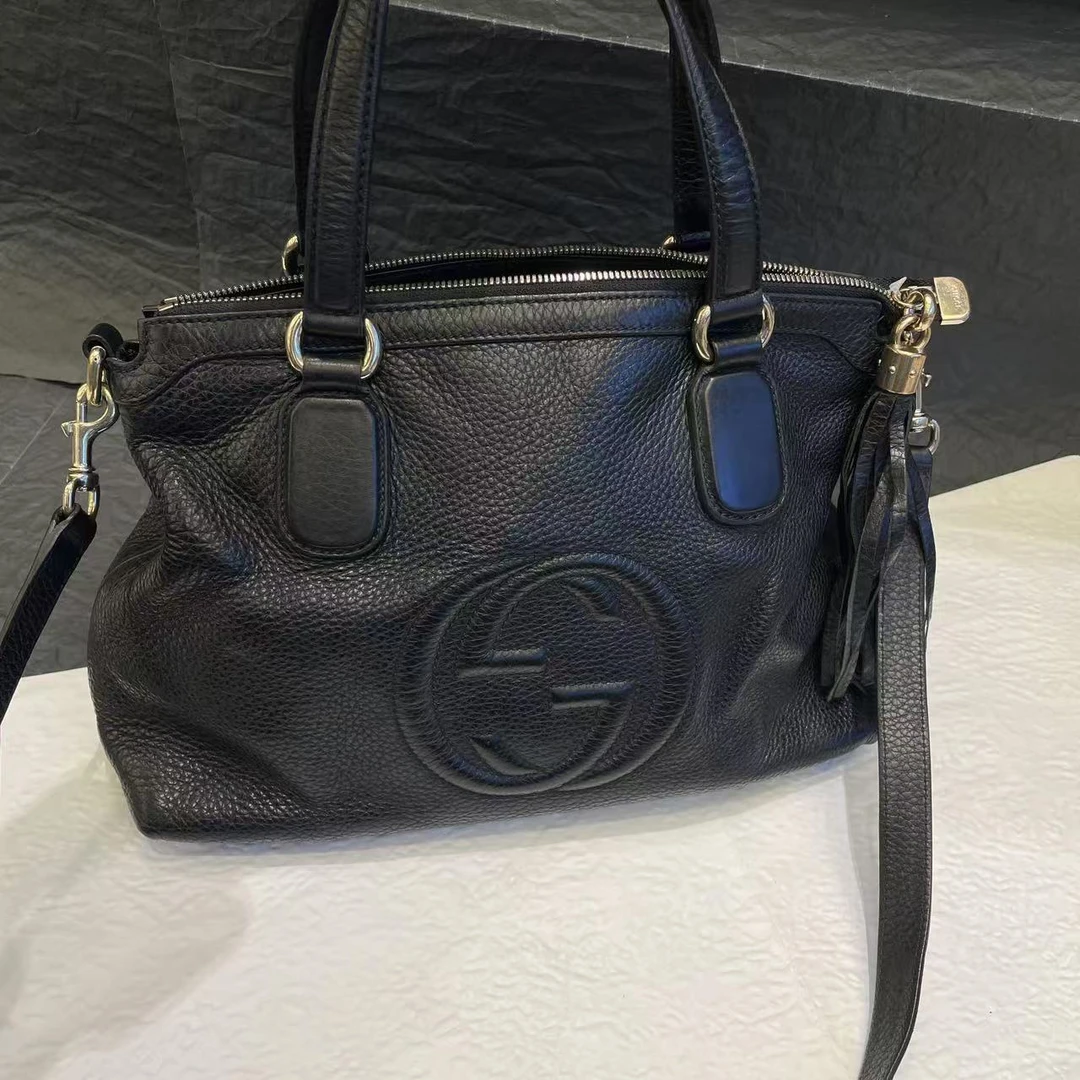 95新 GUCCI/古驰 【小考拉】GUCCI 黑色soho斜挎包