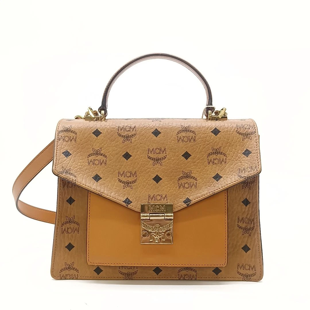 95新 MCM Mcm/ 干邑色单肩包W14676