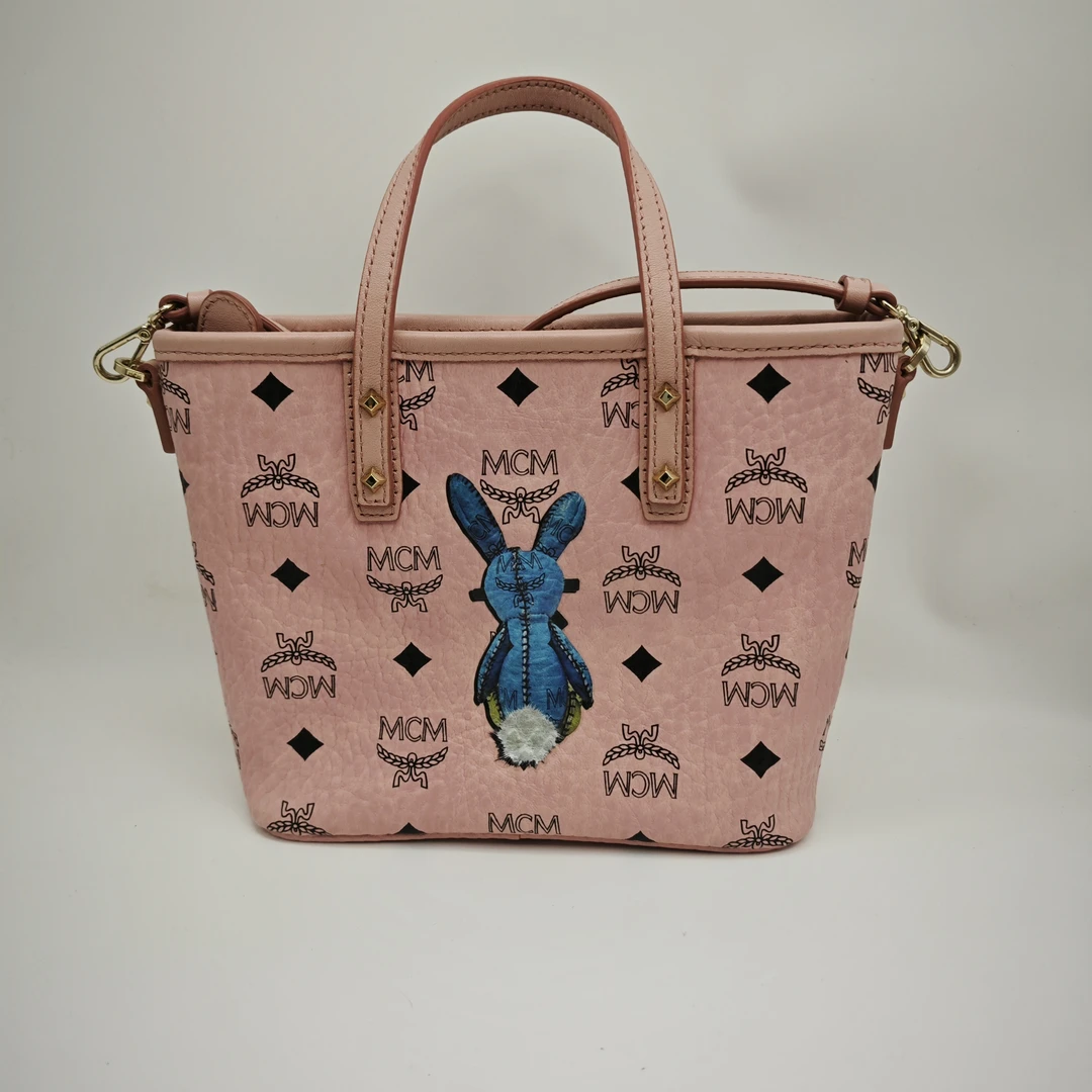 95新 MCM Mcm/ 轻雾粉粉色菜篮子W12846