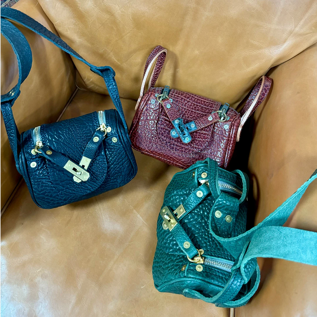 新品蜡线琳迪包mini小包野牛纹医生包小篮子潮流女包小众设计