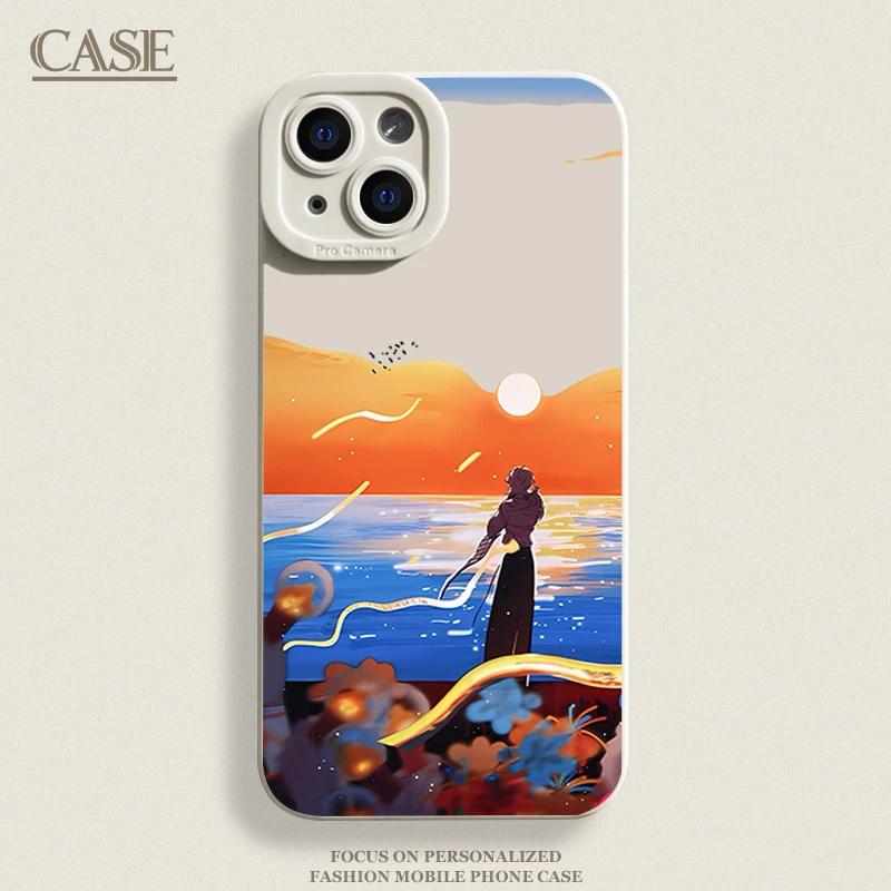 向阳而生适用iPhone15ProMax手机壳14苹果13硅胶12软7p8p男女11xs