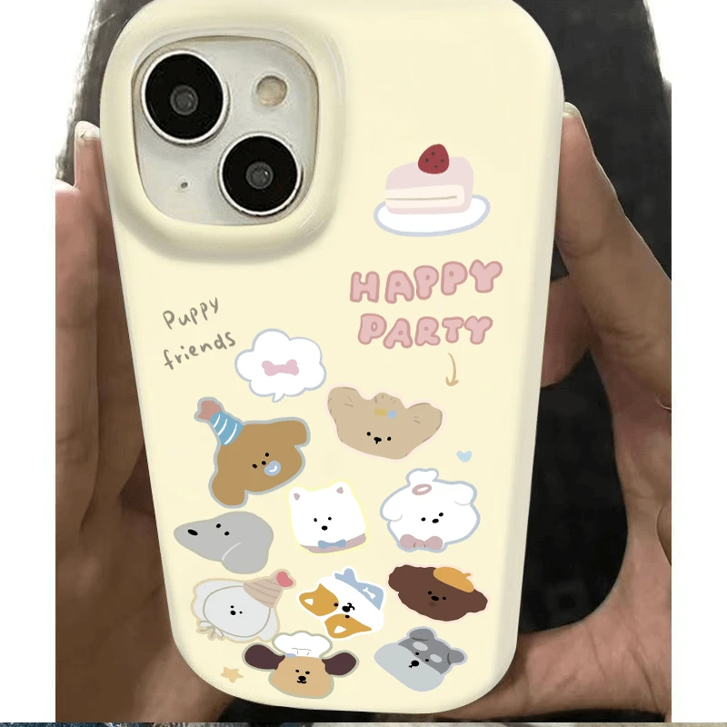 可爱卡通适用iphone15苹果手机壳14promax硅胶13_12创意11防摔XS