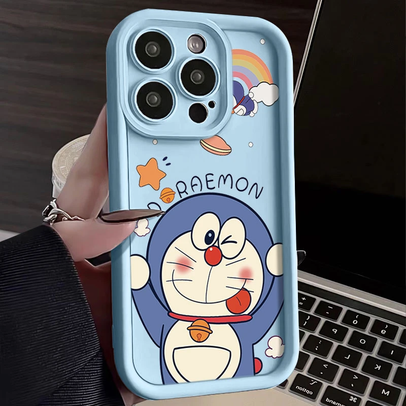 哆啦A梦卡通苹果15手机壳iPhone14promax软硅胶13全包12防摔11 XS
