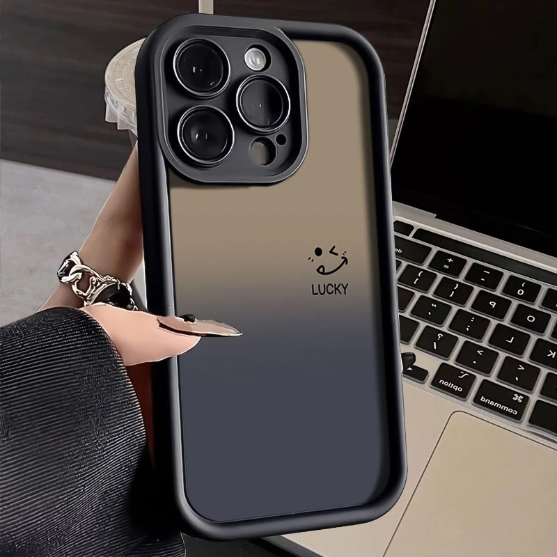 ins笑脸适用于iPhone16promax手机壳苹果15软14套13防摔12高级11
