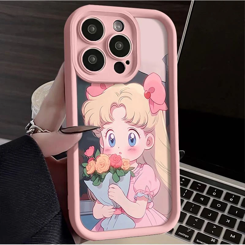 可爱美少女苹果15手机壳iPhone14promax软硅胶13全包12防摔11 X