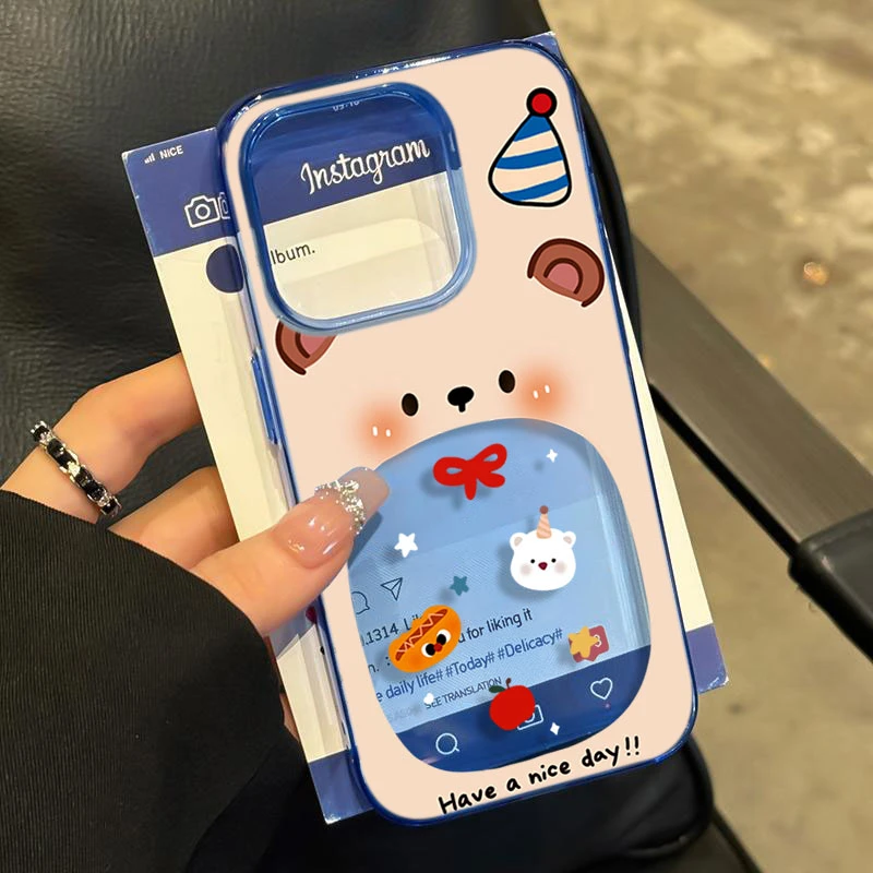 大嘴小熊适用iphone16/15p/14promax苹果11手机壳13软胶12卡通8