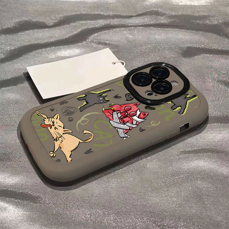 惊吓小猫适用于iphone16苹果15promax全包手机壳14泡芙13p/12/11