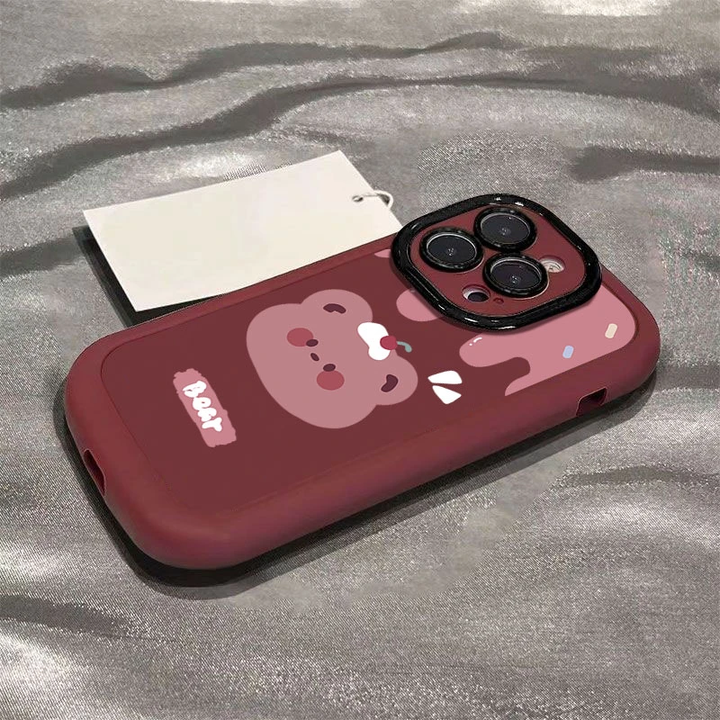 冰淇淋小熊苹果14promax手机壳iphone15全包11硅胶13pro高级12p软