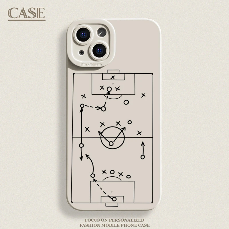 线条篮球场适用iPhone15ProMax手机壳14苹果13硅胶12软7p8p男11xs