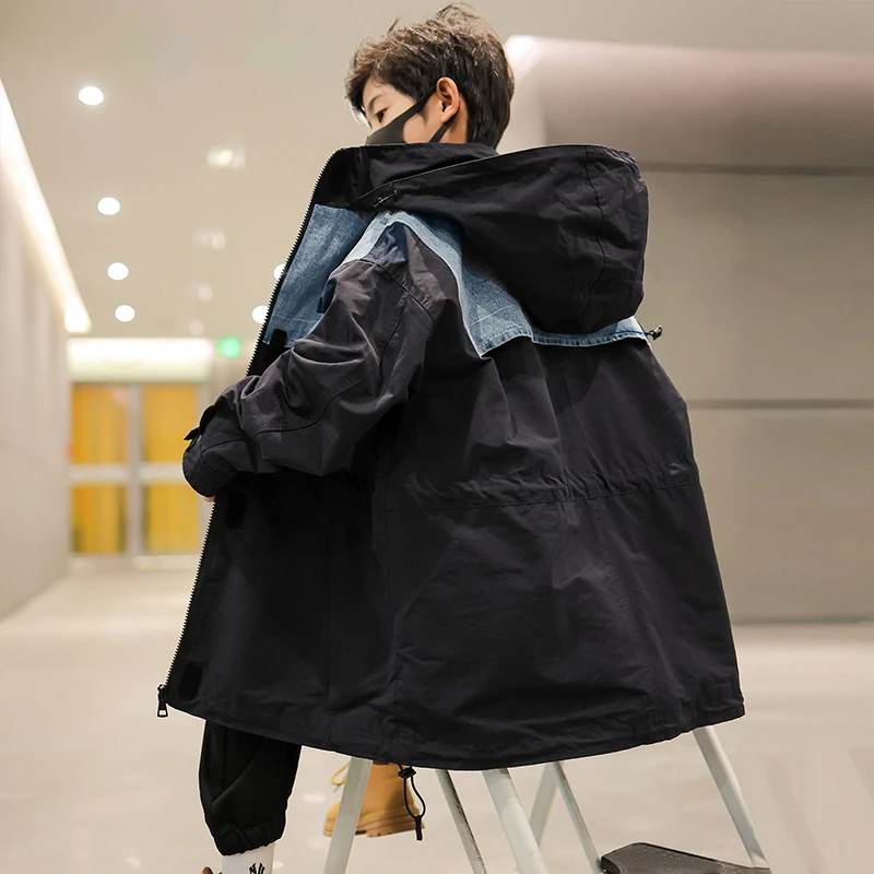 男童冬装工装派克棉服2023新款儿童秋冬加厚棉袄男孩冬季洋气外套