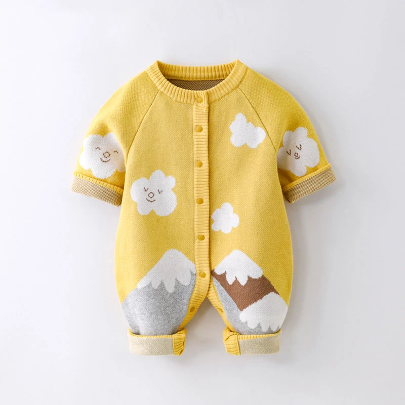 9616婴儿衣服秋季连体衣新生婴儿超萌长袖哈衣满月宝宝外出服秋装