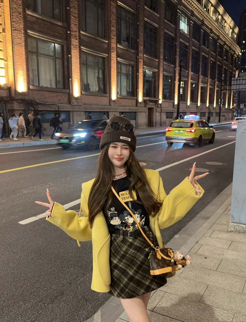 米娜家【奶黄包】宽松不挑人奶油黄连帽款双面羊毛