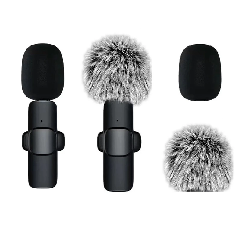 无线领夹麦克风海绵套毛毛套户外直播运动防风防喷话筒咪罩保护套