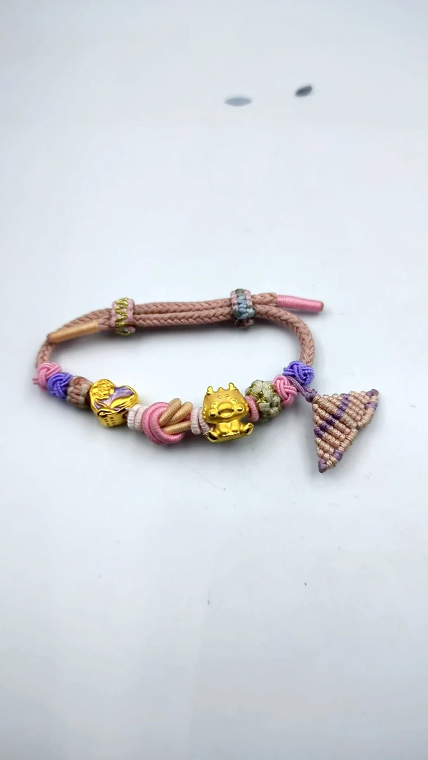 周大生足金生肖龙果冻珐琅彩火龙果硬金多巴胺礼物转运珠