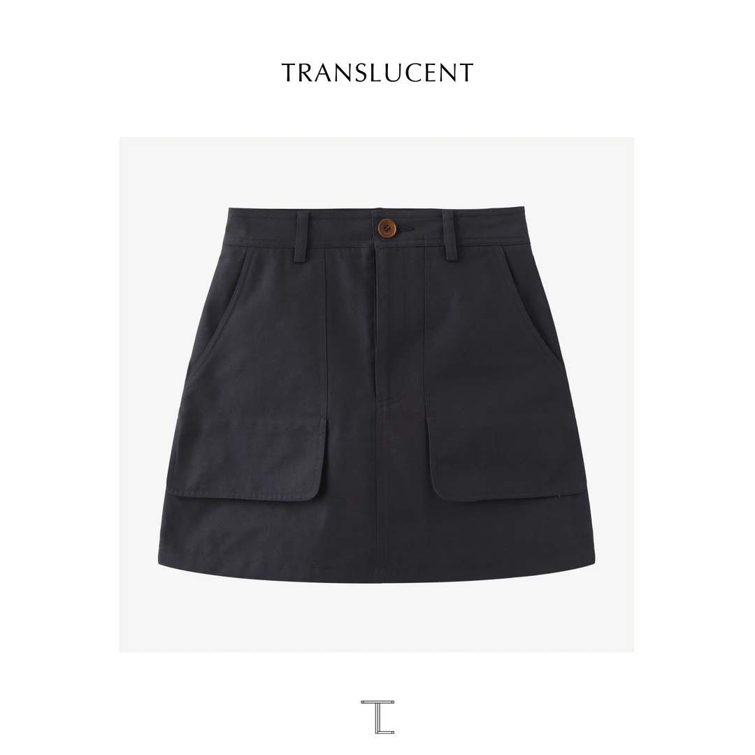 TRANSLUCENT原创自制修身显瘦半身裙女夏季a字简约百搭休闲短裙