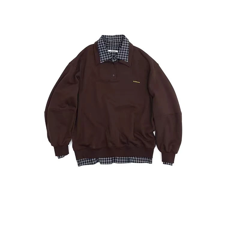 FAFAMOON【景致买手店】24年秋衬衫式假两件卫衣