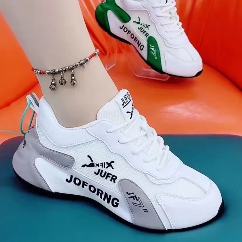 秋季女鞋休闲运动鞋男鞋学生小白鞋情侣新款网面透气轻便跑步女鞋