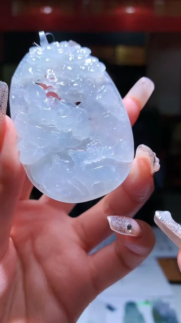 【闪购商品】定制翡翠未镶嵌4974xd-毛货盖章吊坠173