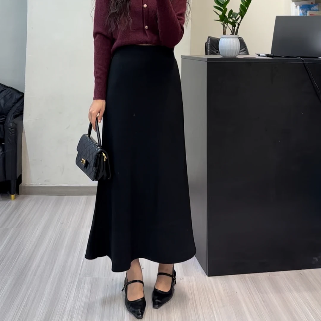 LILI定制高级感气质显瘦百搭两片鱼尾裙6025-1