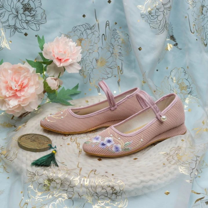 民族风古风百搭夏季浅口透气绣花鞋/旗袍鞋/休闲鞋女723-10