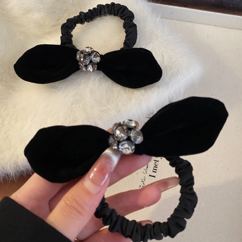 不伤发新款皮筋女扎头绑头发高弹力耐用橡橡皮筋发绳黑皮套