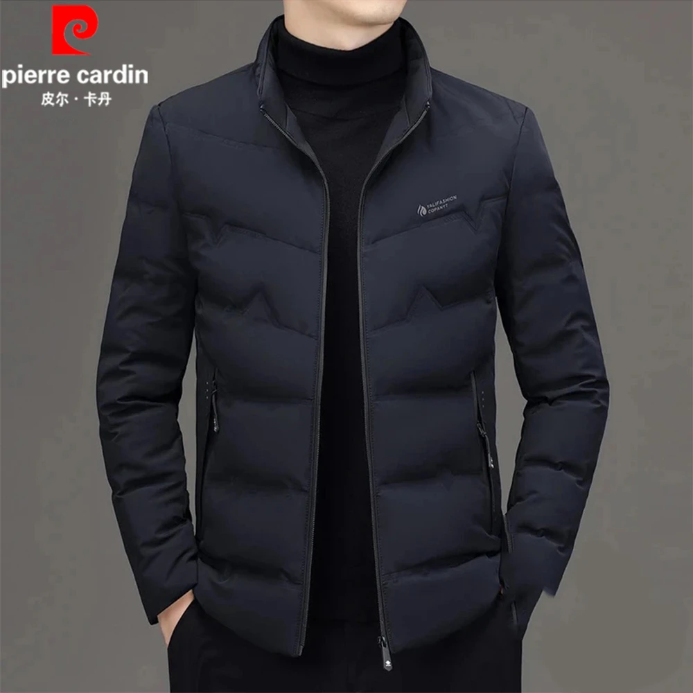 皮尔卡丹防寒棉服男中年新款冬季轻薄保暖外套短款立领上衣