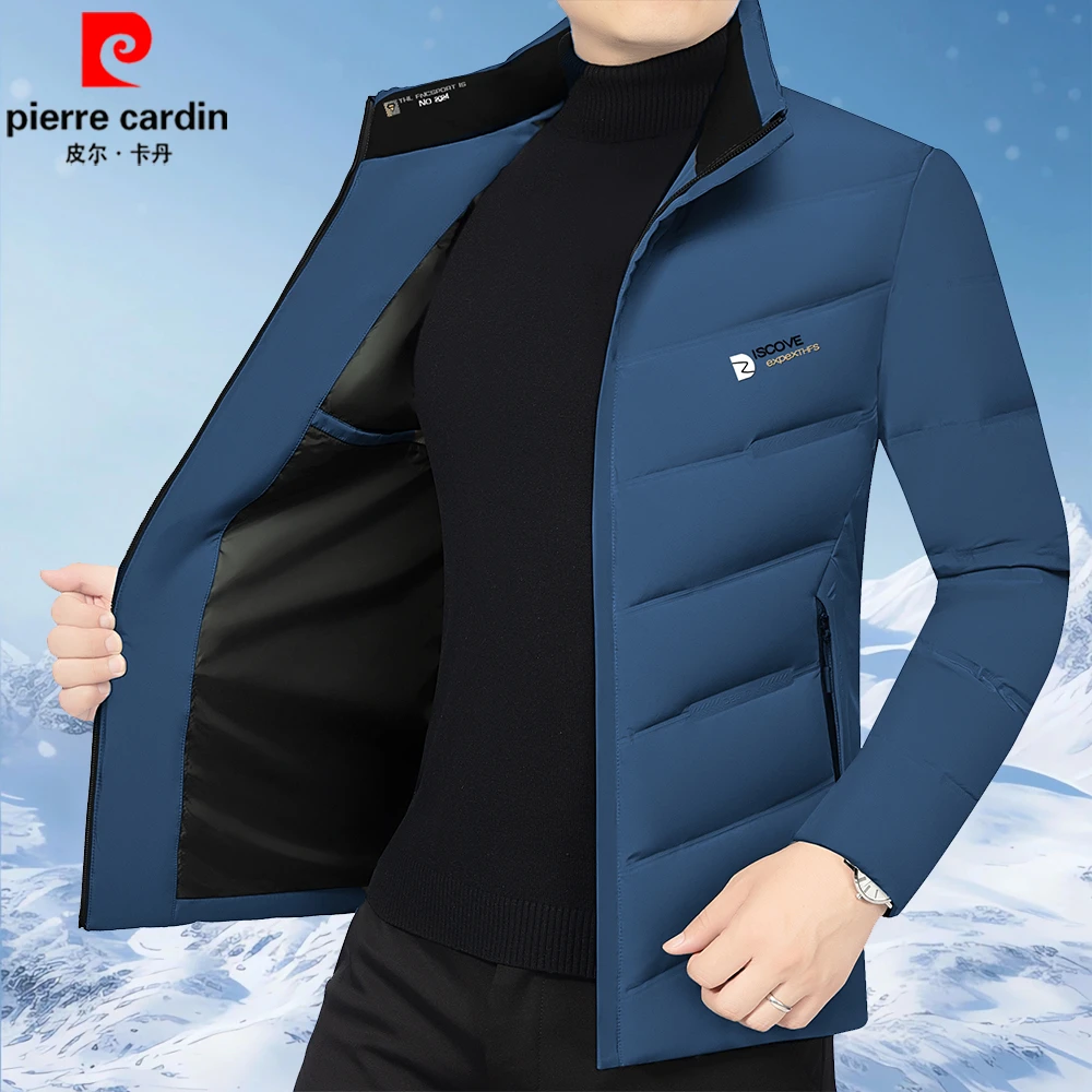 皮尔卡丹冬季新款高档男士短款休闲棉袄加厚保暖轻薄外套男款男装