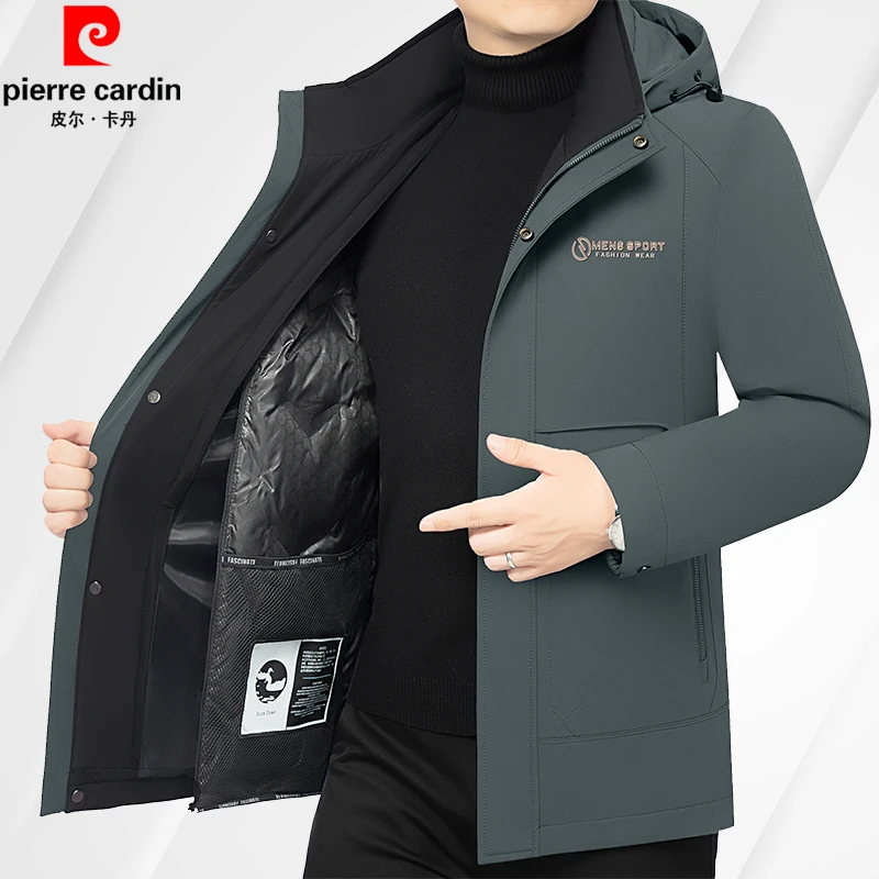 皮尔卡丹冬季男款羽绒服2025新款男士上衣加厚可拆卸内胆羽绒外套