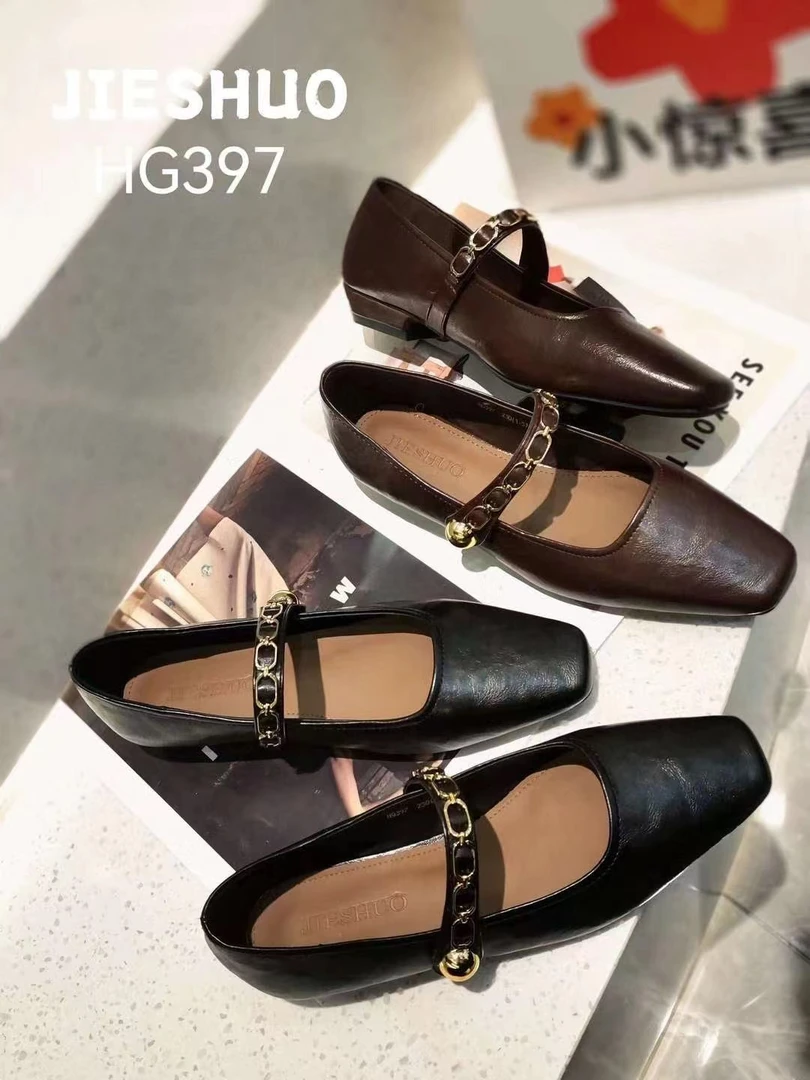 香港JIESHUO新款时尚单鞋HG397
