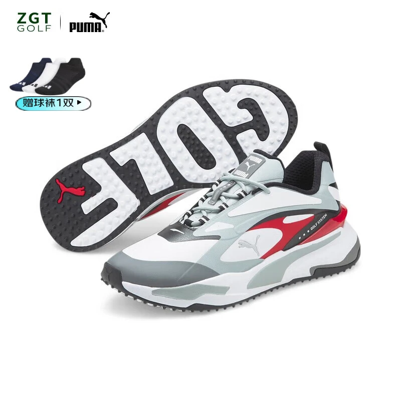 PUMA/彪马高尔夫白色轻便球鞋男GS-Fast舒适时尚透气运动 无钉鞋